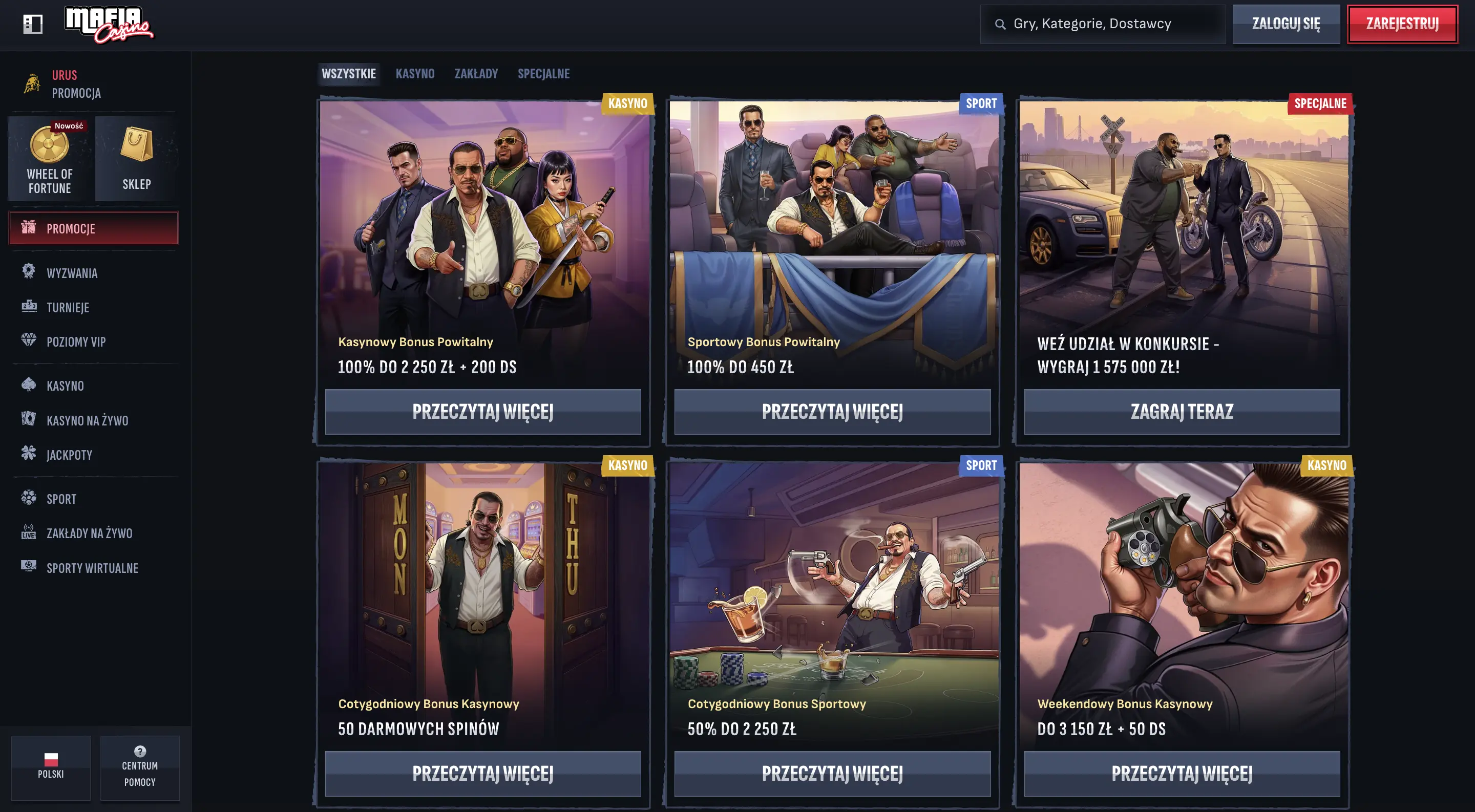 Promocje Mafia Casino online dla nowych i stałych graczy